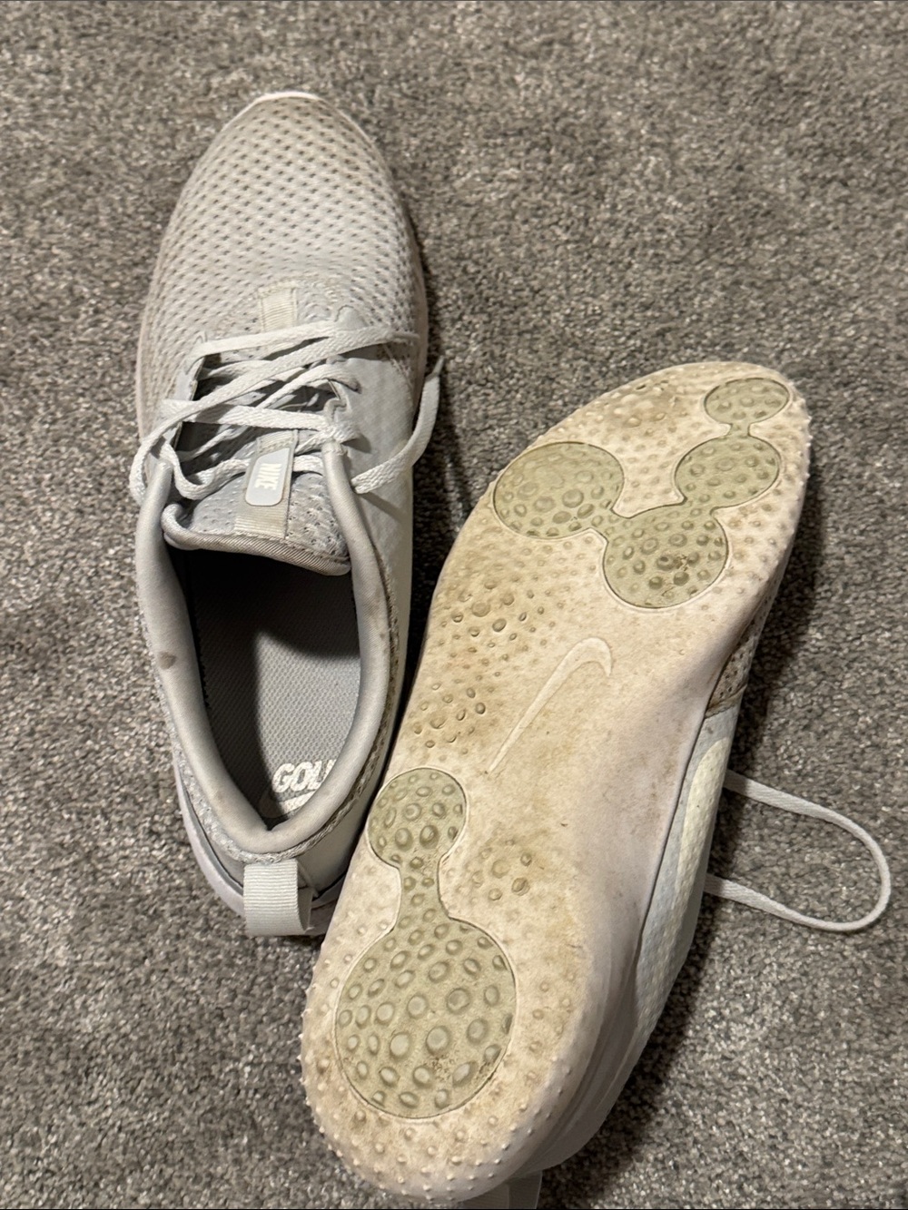 Nike Light Gray and White - Golf Shoes - Picture 4 of 5